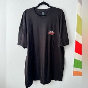 Van’s Black tshirt with roses